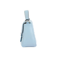 GUCCI - Sac bandoulière Marmont GG Top Handle cuir bleu - Handbag