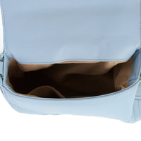 GUCCI - Sac bandoulière Marmont GG Top Handle cuir bleu - Handbag