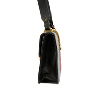 GUCCI - Sac bandoulière Sylvie bande web cuir noir - Handbag