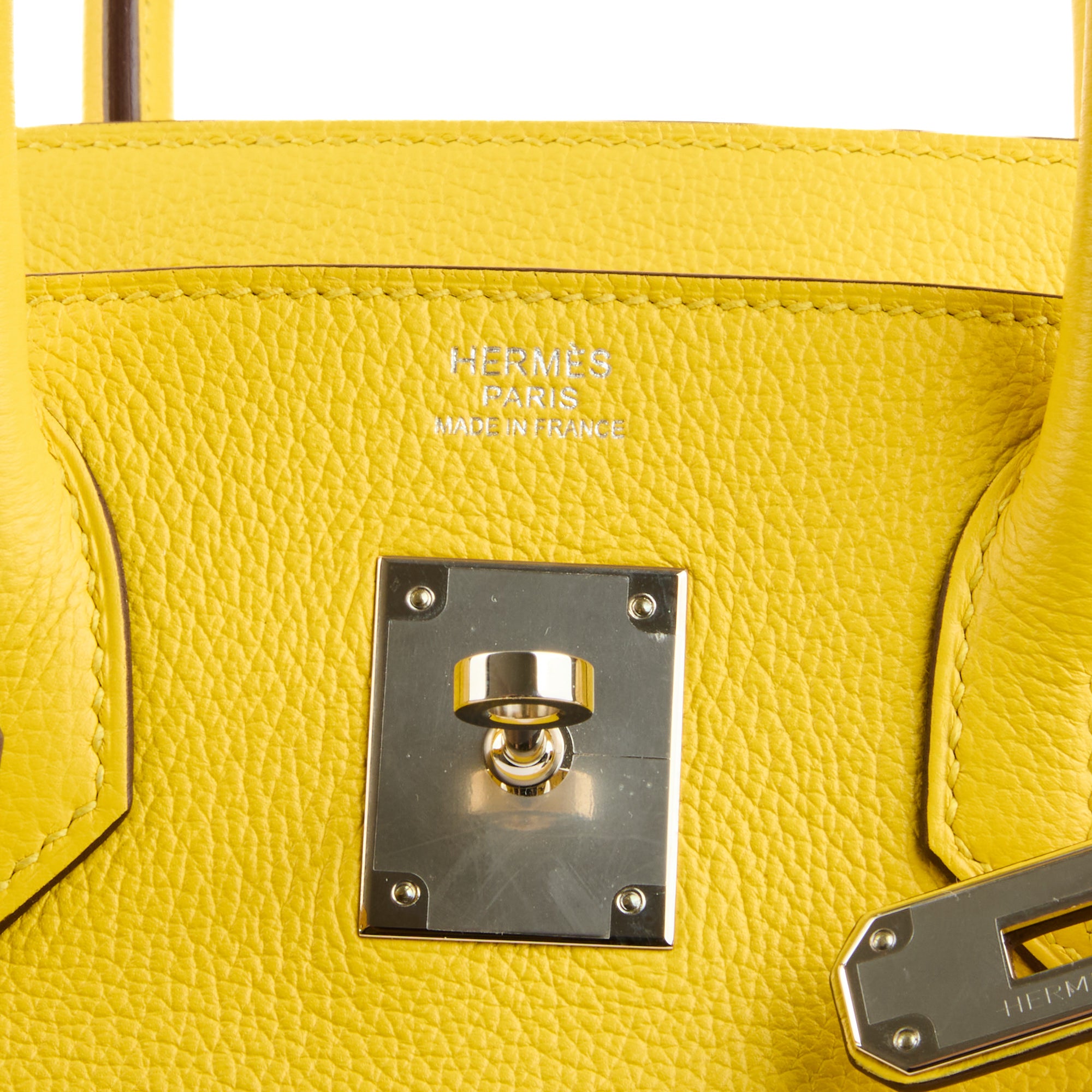 HERMES - Sac à main Birkin 30 cuir Togo Jaune - Handbag