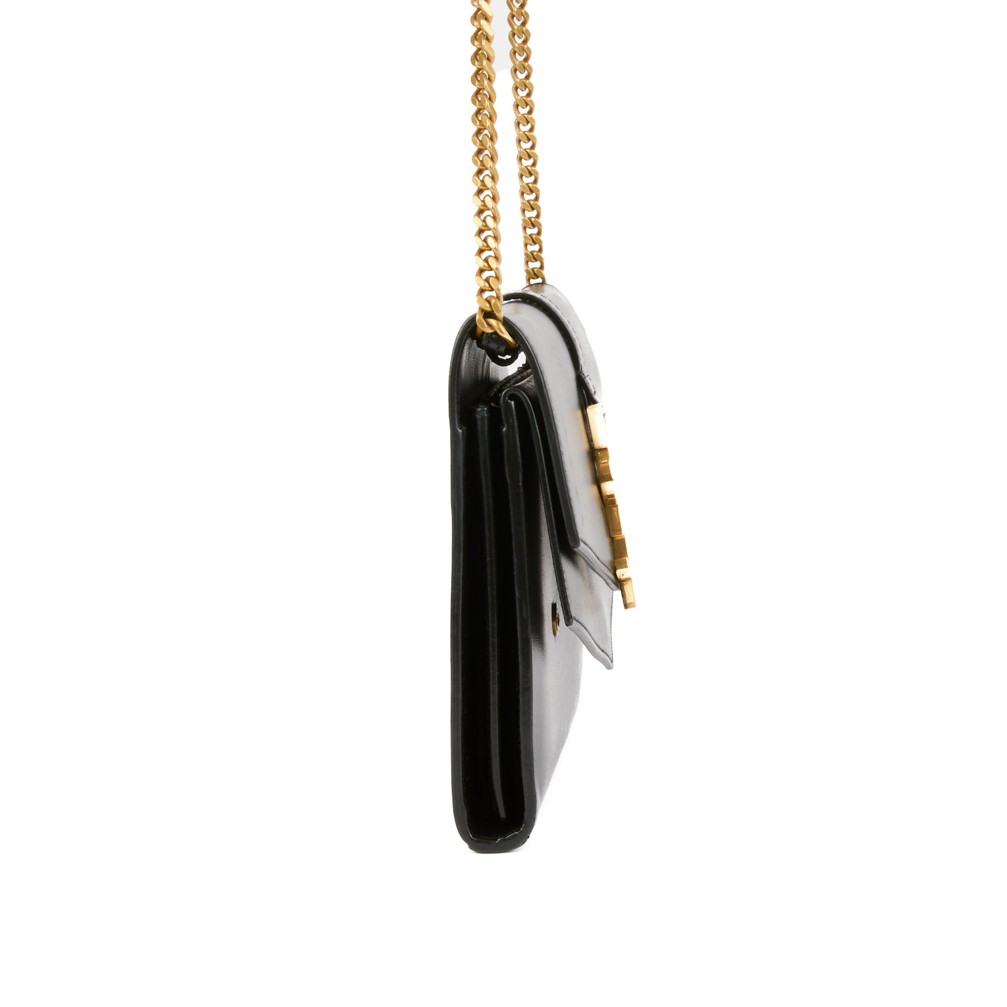 SAINT LAURENT - Sac bandoulière Sulpice cuir noir - Handbag