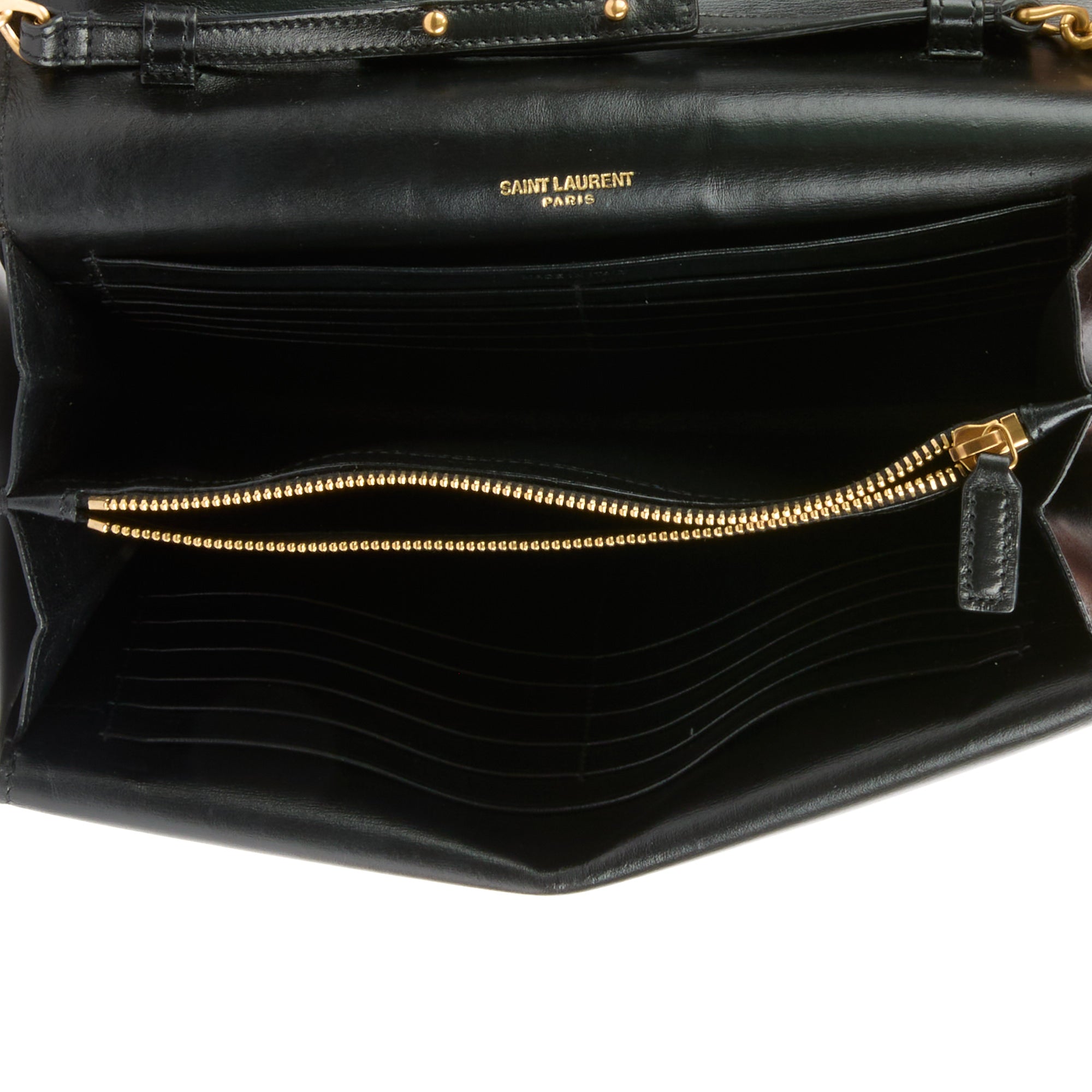SAINT LAURENT - Sac bandoulière Sulpice cuir noir - Handbag