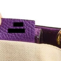 GUCCI - Sac bandoulière Mini Bamboo Shopper Tote cuir violet bleu - Handbag