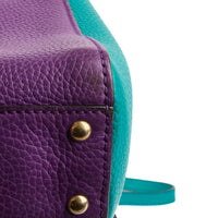GUCCI - Sac bandoulière Mini Bamboo Shopper Tote cuir violet bleu - Handbag