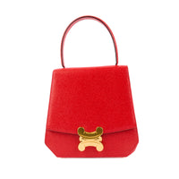 CELINE - Sac à main Vintage Triomphe cuir rouge - Handbag