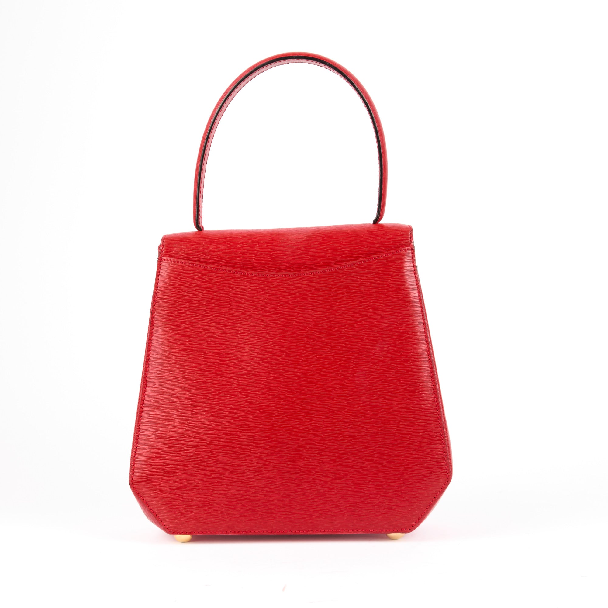 CELINE - Sac à main Vintage Triomphe cuir rouge - Handbag