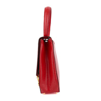 CELINE - Sac à main Vintage Triomphe cuir rouge - Handbag