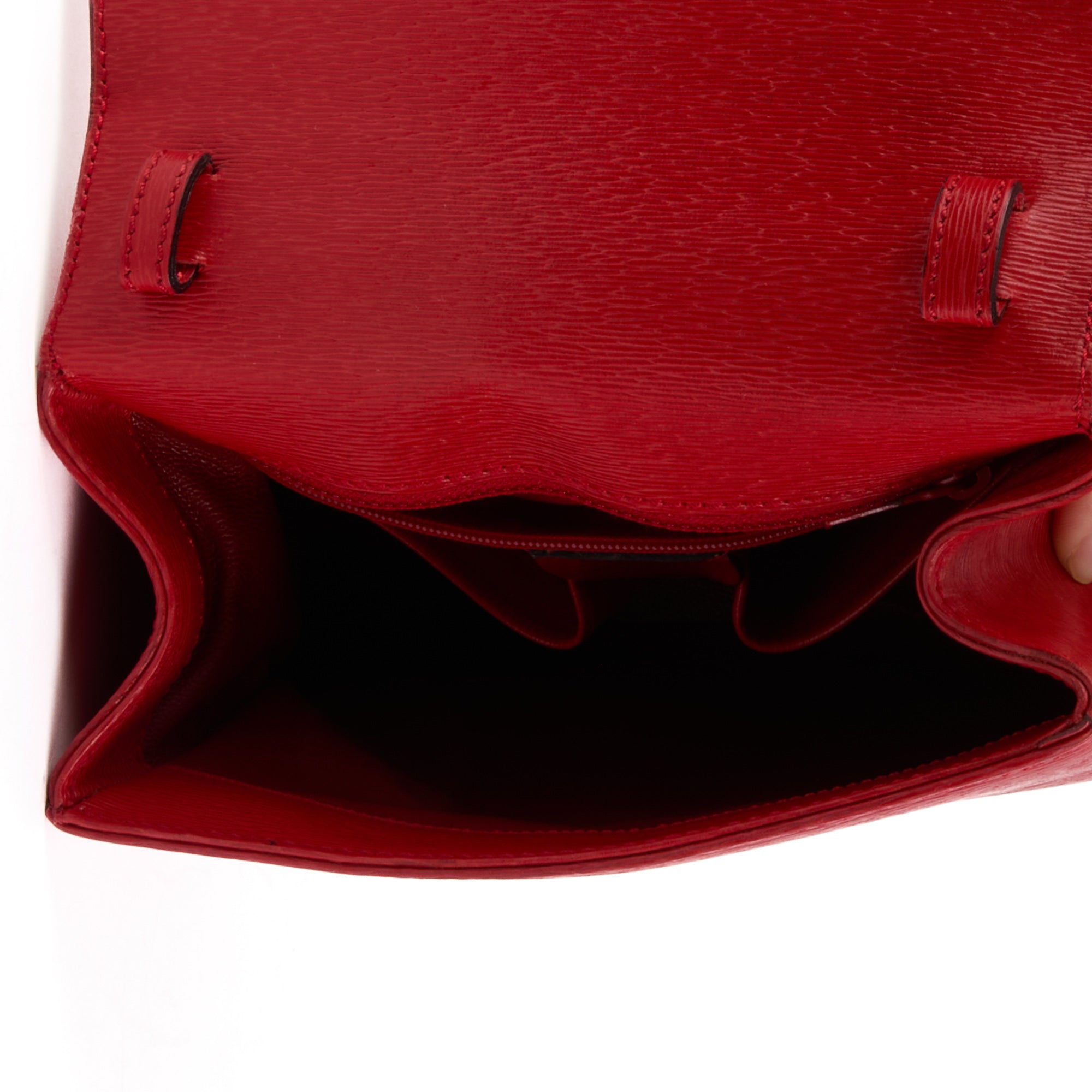 CELINE - Sac à main Vintage Triomphe cuir rouge - Handbag