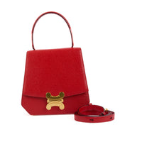 CELINE - Sac à main Vintage Triomphe cuir rouge - Handbag