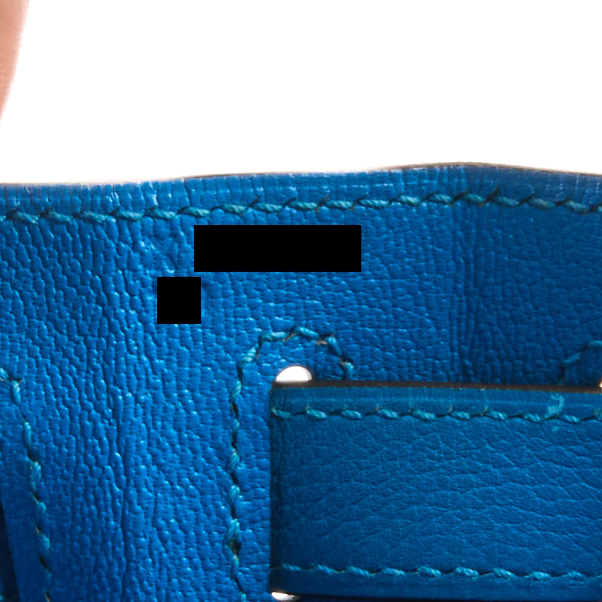 HERMES - Sac à main Kelly 28 Retourné cuir veau Swift bleu - Handbag