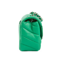 CHANEL - Sac bandoulière mini Data Center cuir chevron vert - Handbag