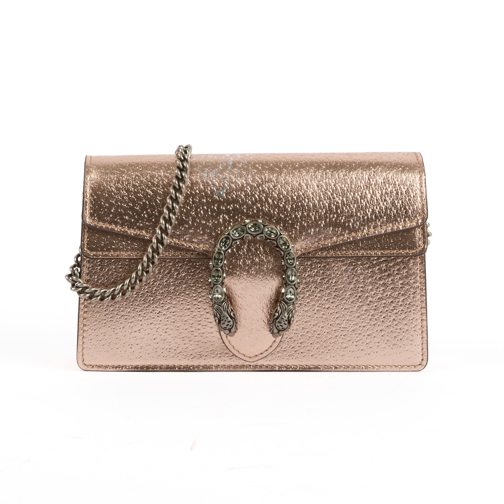 GUCCI - Sac bandoulière Mini Dionysus cuir bronze - Handbag