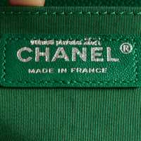 CHANEL - Sac bandoulière mini Data Center cuir chevron vert - Handbag