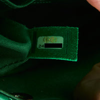 CHANEL - Sac bandoulière mini Data Center cuir chevron vert - Handbag