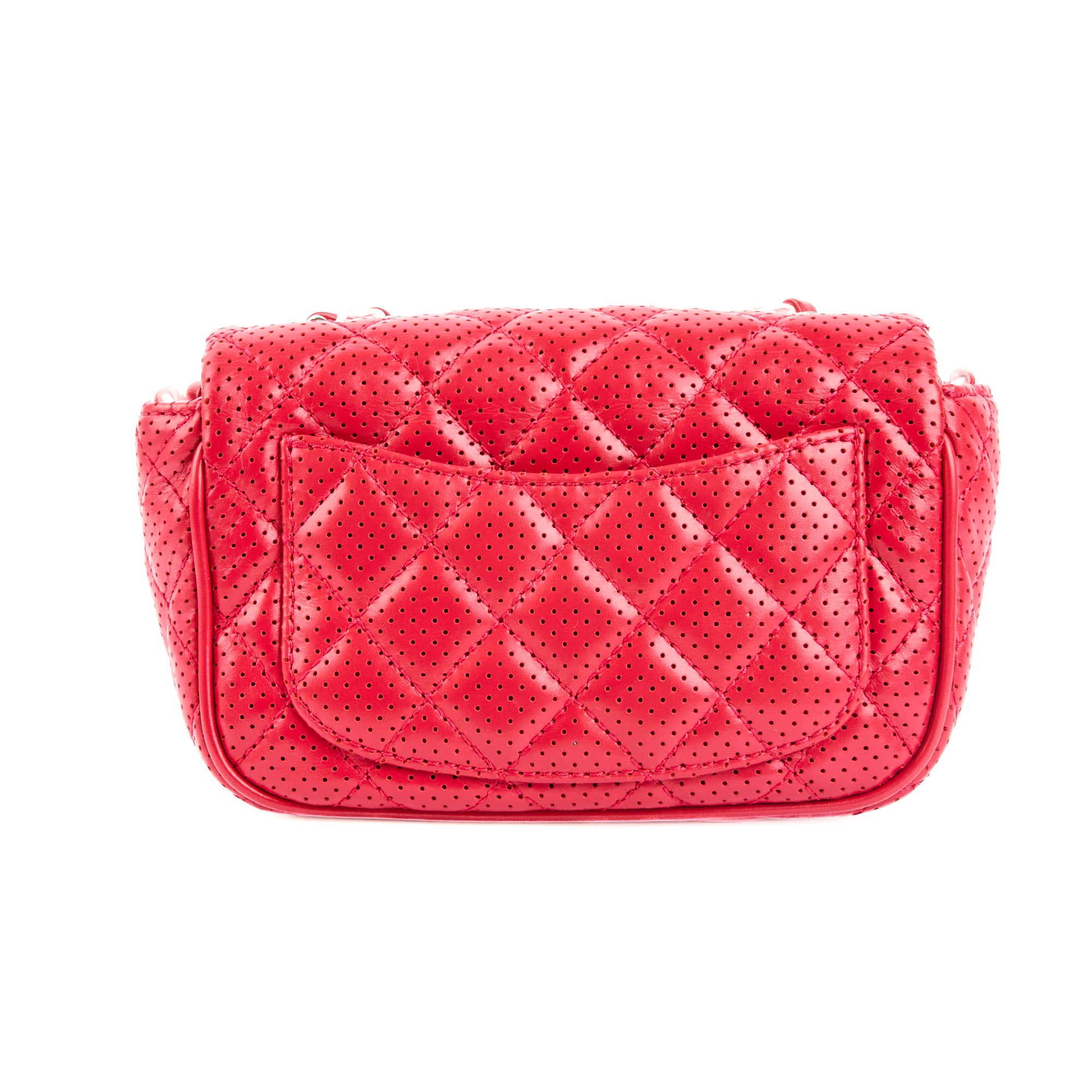 CHANEL - Sac bandoulière mini Timeless perforé rouge - Handbag