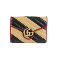 GUCCI - Sac bandoulière Wallet on chain Marmont GG cuir - Handbag