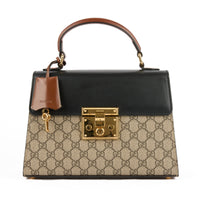 GUCCI - Sac bandoulière Padlock MM toile GG Guccissima beige - Handbag