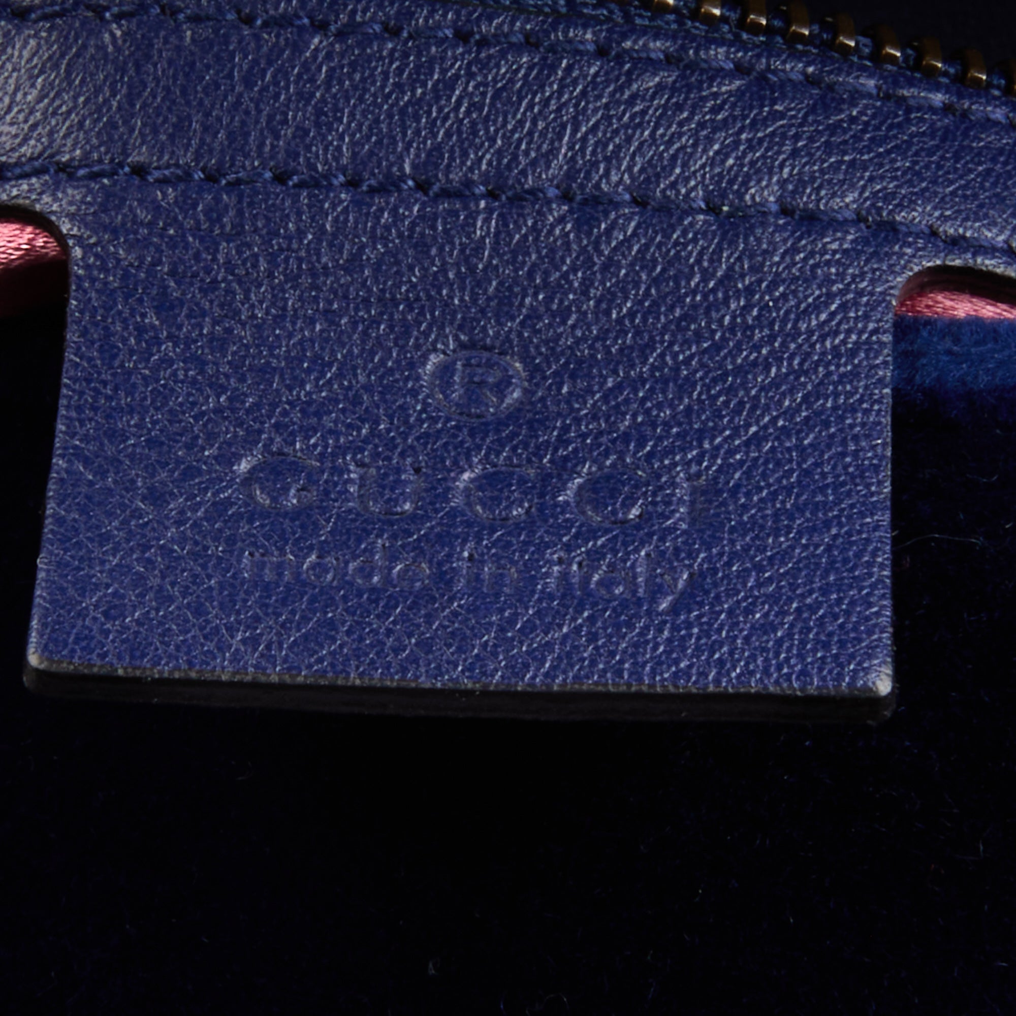 GUCCI - Sac bandoulière Marmont GG velours bleu - Handbag