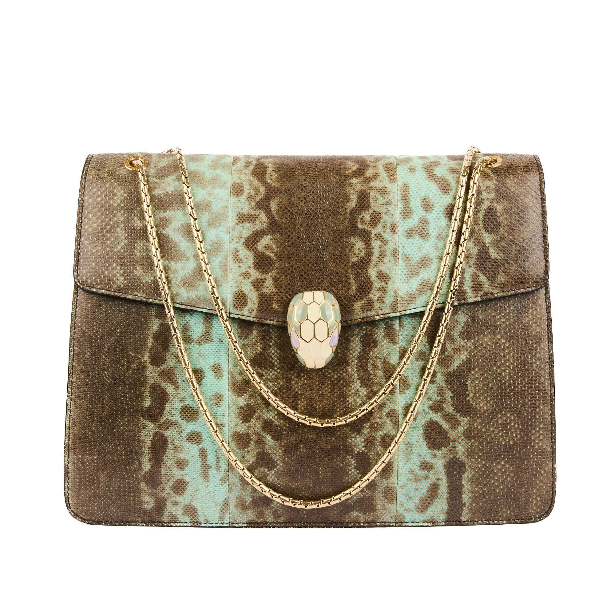 BVLGARI - Sac bandoulière Serpenti Forever Karung cuir lézard - Handbag