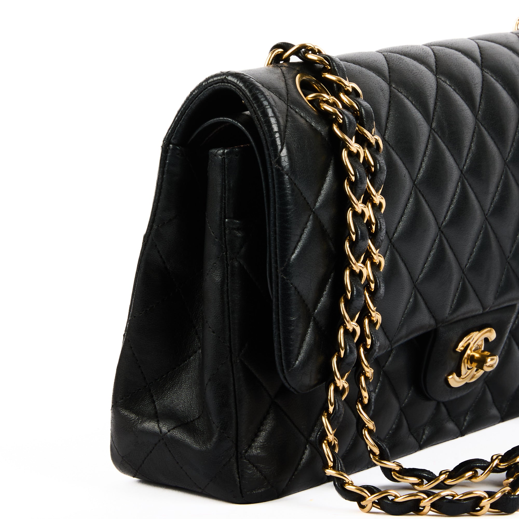 CHANEL - Sac bandoulière Timeless Classique 11.12 cuir noir - Handbag
