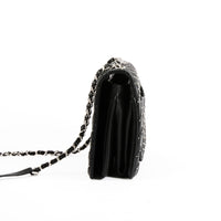 CHANEL - Sac bandoulière Studded Clous cuir chevron noir - Handbag