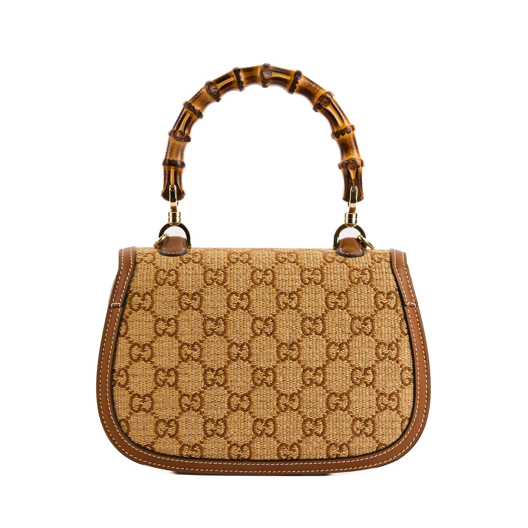GUCCI - Sac à main Top Handle Bamboo Monogramme - Handbag