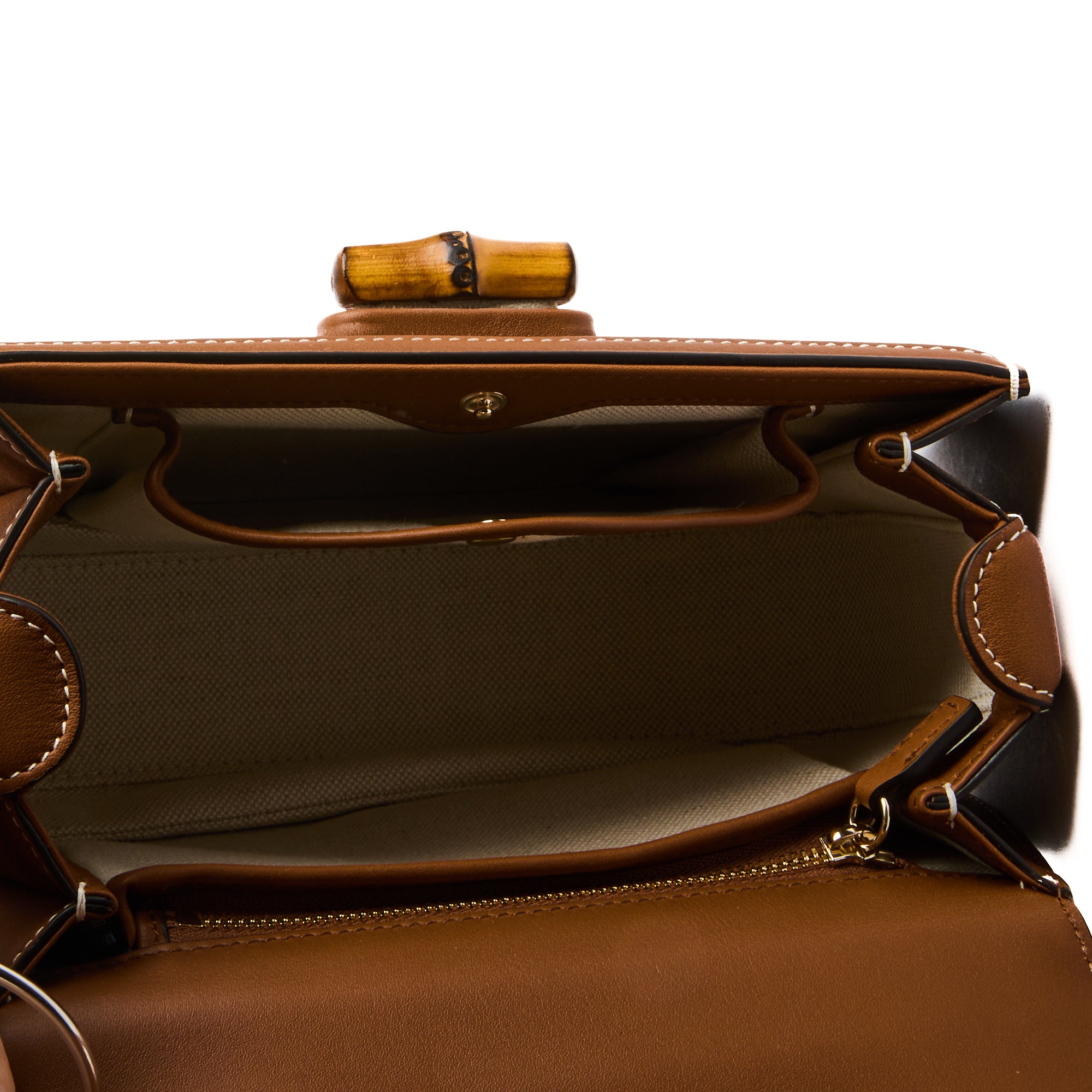 GUCCI - Sac à main Top Handle Bamboo Monogramme - Handbag