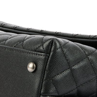 CHANEL - Sac bandoulière Coco Handle cuir caviar noir lézard - Handbag