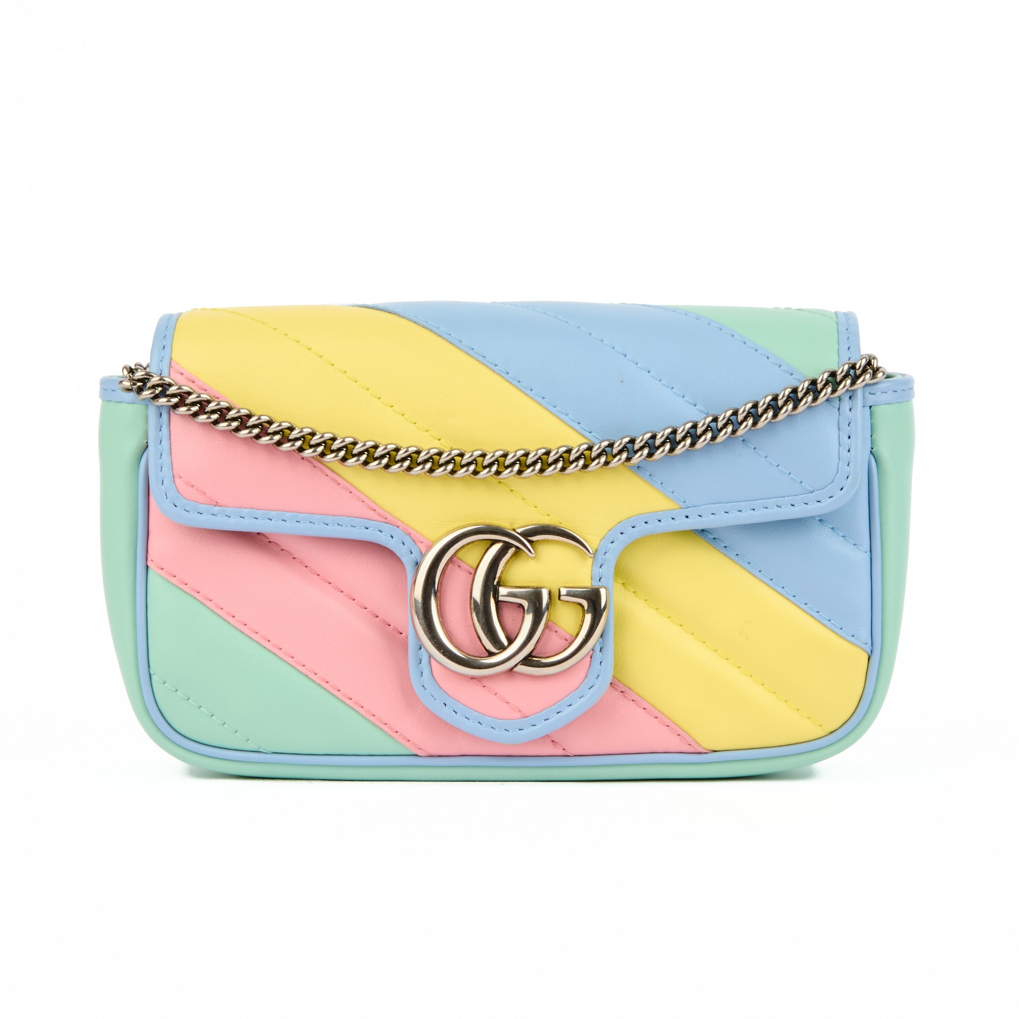 GUCCI - Sac Bandoulière Mini Marmont GG cuir multicolore - Shoulder Handbag