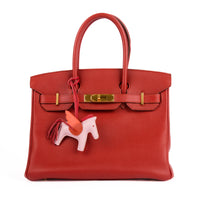 HERMES - Sac à main Birkin 30 cuir Togo Rouge - Handbag