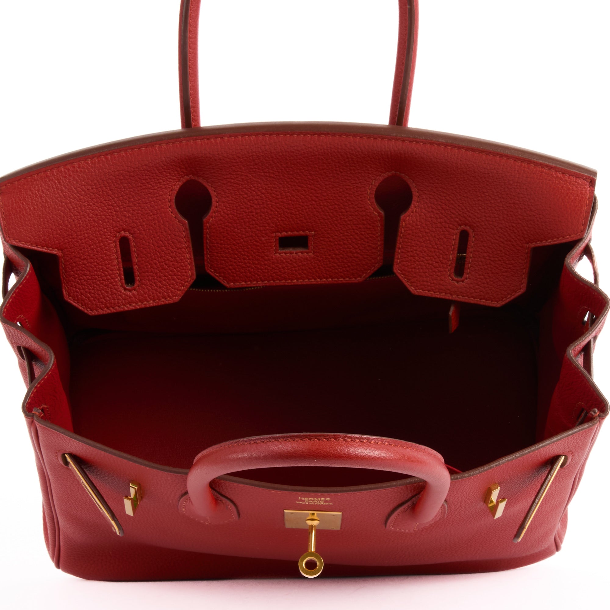 HERMES - Sac à main Birkin 30 cuir Togo Rouge - Handbag