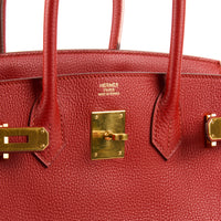 HERMES - Sac à main Birkin 30 cuir Togo Rouge - Handbag