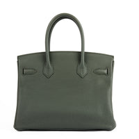 HERMES - Sac à main Birkin 30 cuir Togo Vert Amande - Handbag