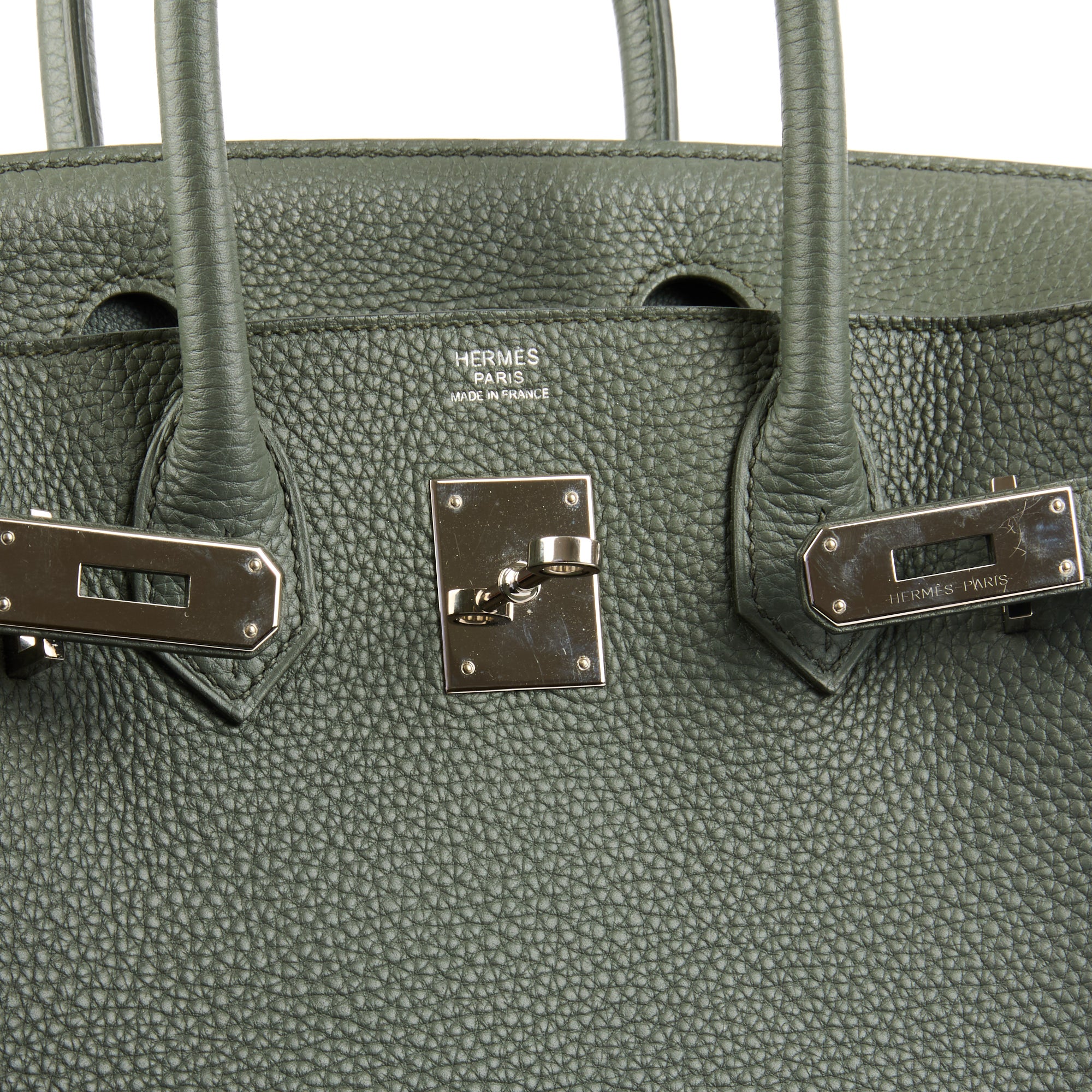 HERMES - Sac à main Birkin 30 cuir Togo Vert Amande - Handbag