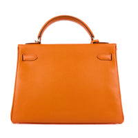 HERMES - Sac à main Kelly 32 cuir Epsom orange - Handbag