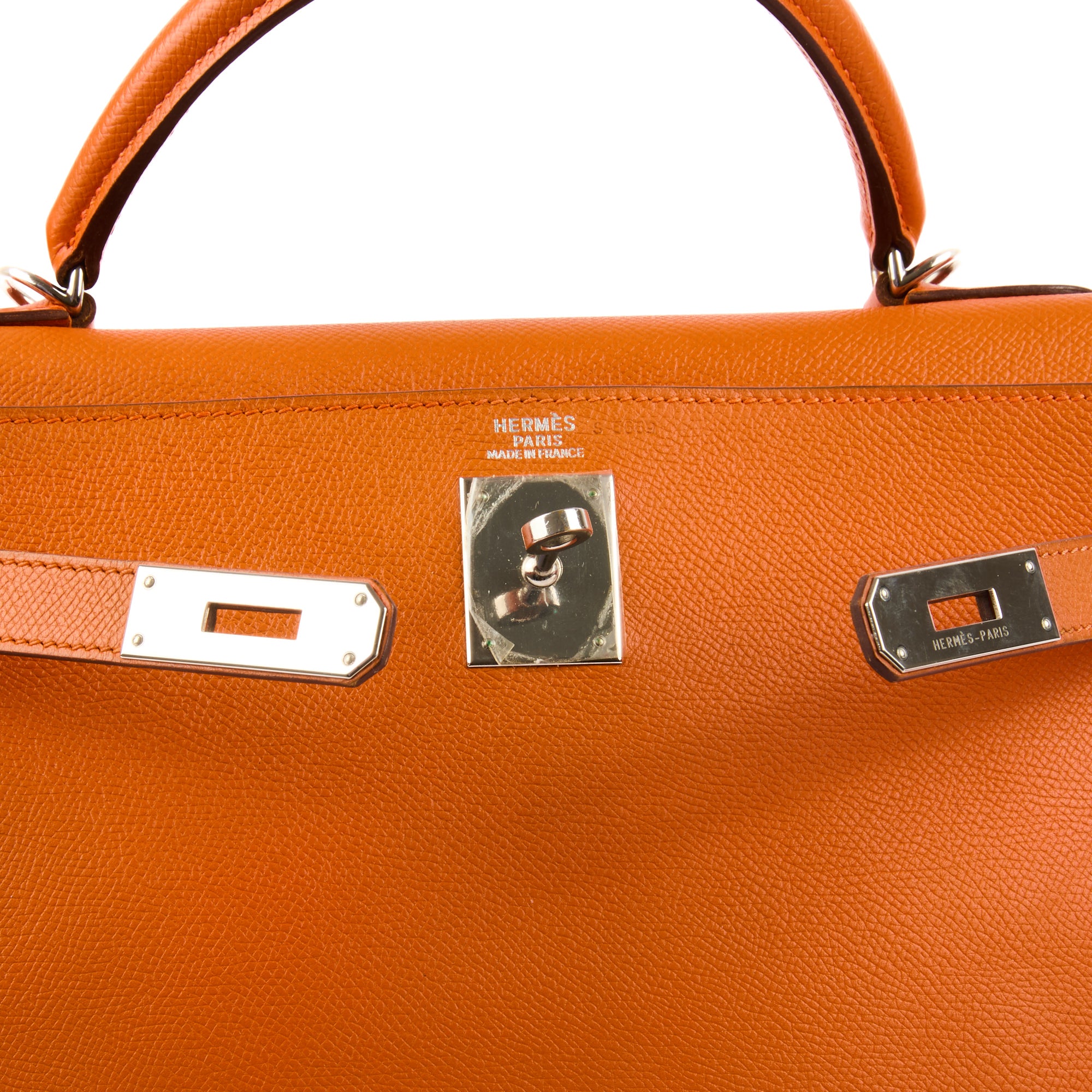 HERMES - Sac à main Kelly 32 cuir Epsom orange - Handbag