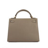 HERMES - Sac à main Kelly 28 cuir Epsom étoupe - Handbag