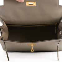 HERMES - Sac à main Kelly 28 cuir Epsom étoupe - Handbag
