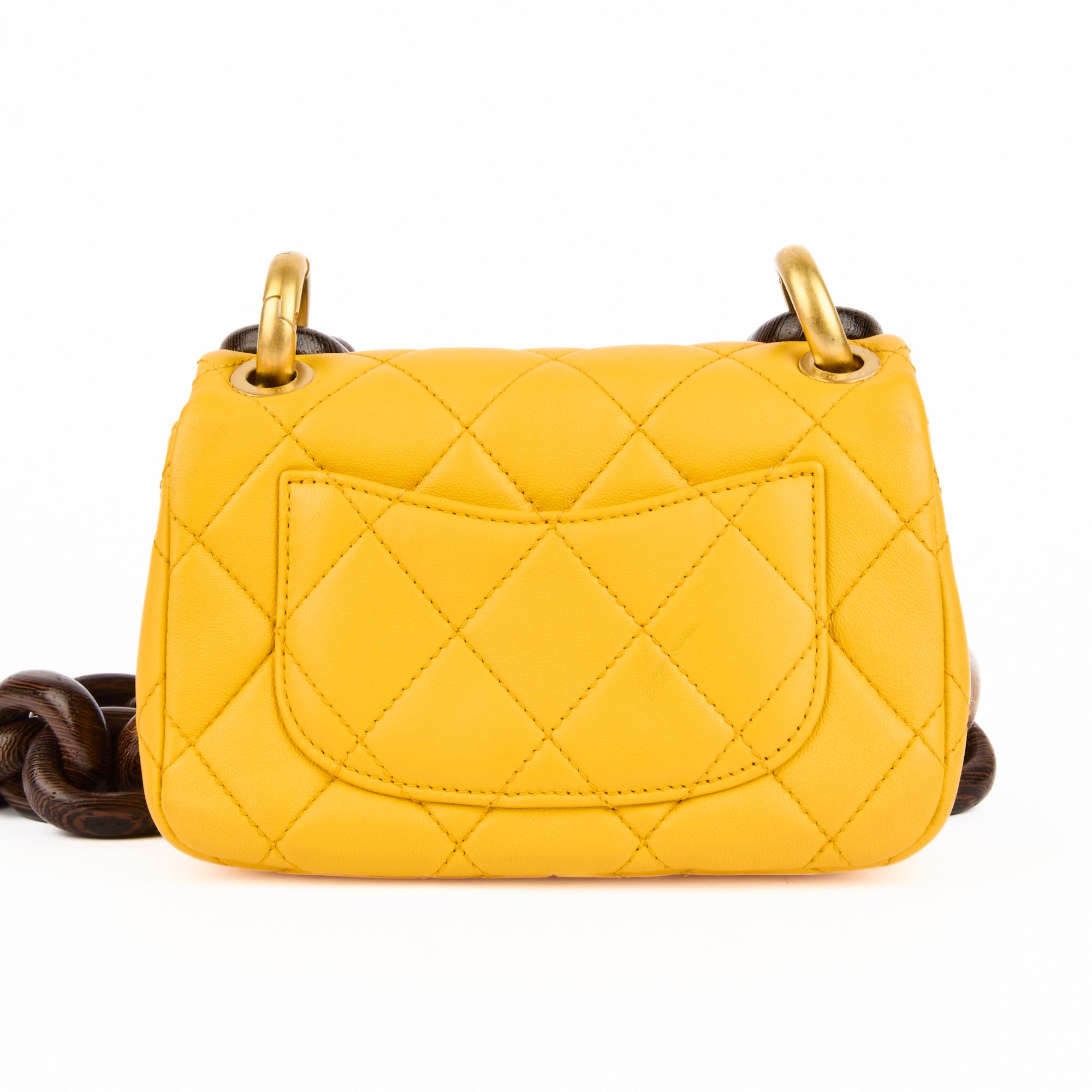 CHANEL - Sac bandoulière Mini Timeless Paris Dakar cuir jaune - Handbag