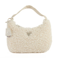PRADA - Sac à main Re Edition 2000 Shearling blanc - Hand bag
