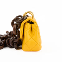 CHANEL - Sac bandoulière Mini Timeless Paris Dakar cuir jaune - Handbag