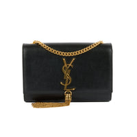 SAINT LAURENT - Sac bandoulière Kate Tassel cuir noir - Handbag