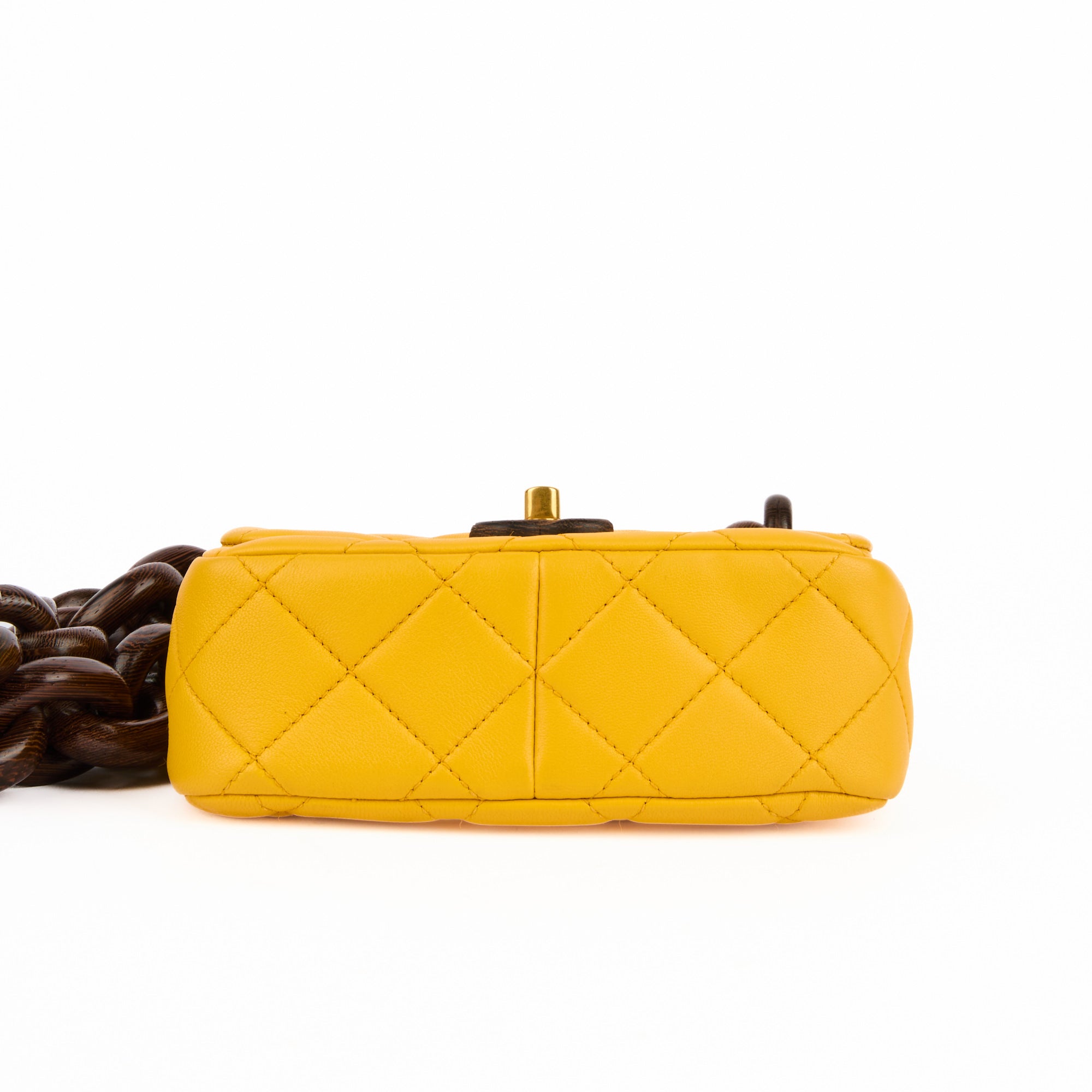 CHANEL - Sac bandoulière Mini Timeless Paris Dakar cuir jaune - Handbag