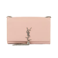SAINT LAURENT - Sac bandoulière Kate Tassel Medium cuir rose  - Handbag