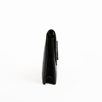 SAINT LAURENT - Sac bandoulière Enveloppe cuir embossé croco all black noir - Handbag