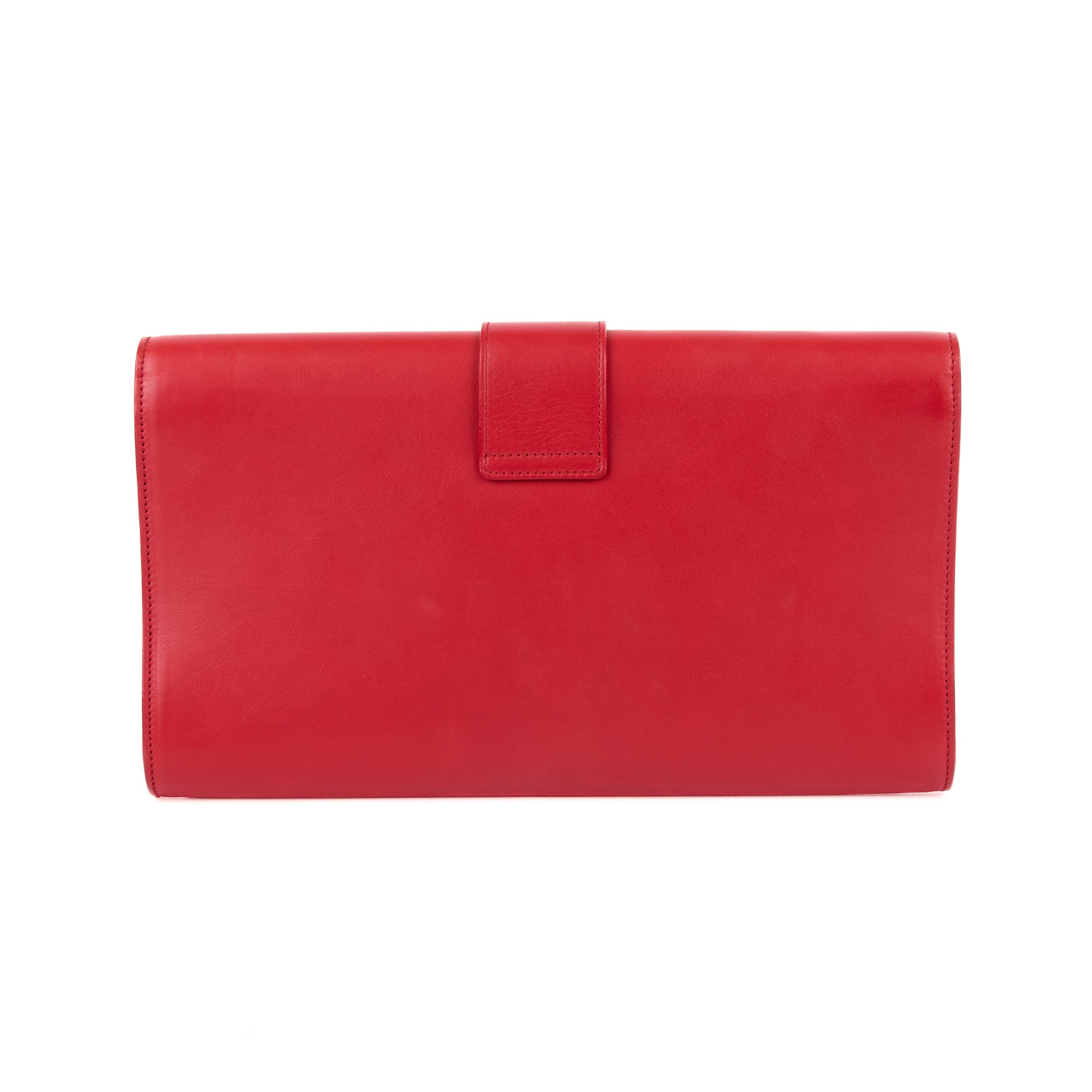 SAINT LAURENT - Sac à main Pochette Chyc ligne Y cuir rouge - Handbag