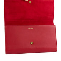 SAINT LAURENT - Sac à main Pochette Chyc ligne Y cuir rouge - Handbag