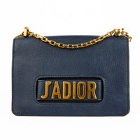 DIOR - Sac bandoulière J'adior Medium cuir bleu marine - Handbag
