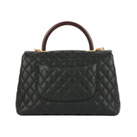 CHANEL - Sac bandoulière Coco Handle cuir caviar noir - Handbag
