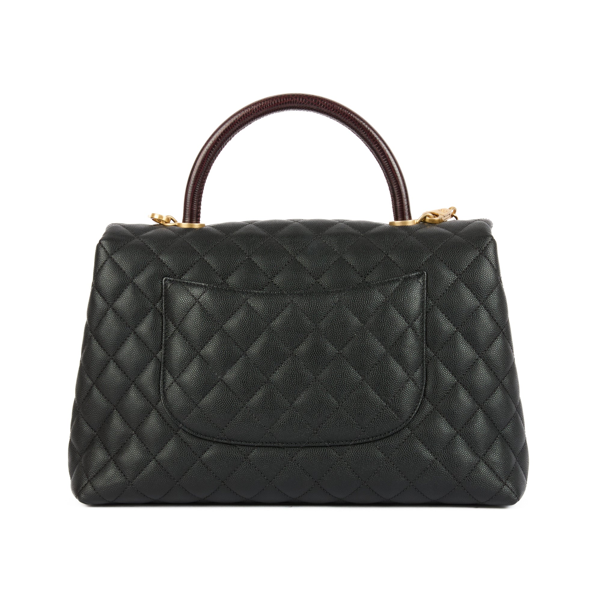 CHANEL - Sac bandoulière Coco Handle cuir caviar noir - Handbag